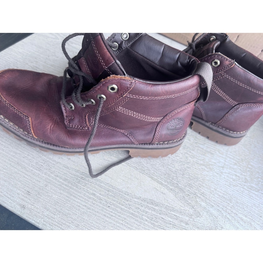 Timberland Larchmont II Chukka Boots Mens 8.5 Burgundy Brown Leather A1YXU